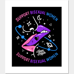 Support Bisexual Women LGBT Posters and Art